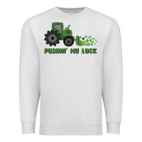 Oatmeal Heather pushin' my luck Premium Sweatshirt - MaliasSmallBusiness