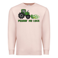 Pale Pink pushin' my luck Premium Sweatshirt - MaliasSmallBusiness