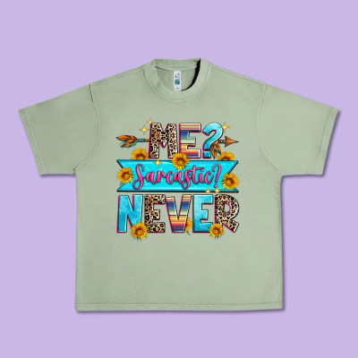 Me Sarcastic Never Urban Heavy Tee Designed By Zillion Design Studio