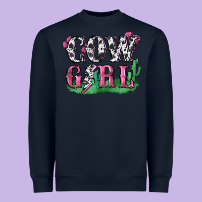 Cowgirl Lightning Bolt Heavyweight Sweatshirt Designed By Zillion Design Studio