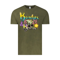 Vintage Olive beaches booze and besties tbw Vintage Tee - texasbilliewilder