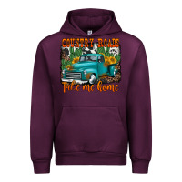 Mauve Wine country roads take me home old western truck Urban Hoodie - Jasminsmagicworld