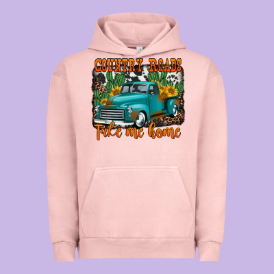 Country Roads Take Me Home Old Western Truck Urban Hoodie Designed By Jasminsmagicworld