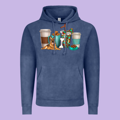 Vintage Hoodie german shepherd dog coffee cups