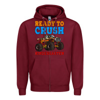 Burgundy ready to crush kindergarten Zipper Hoodie - Artiststas