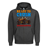 Charcoal Heather ready to crush kindergarten Zipper Hoodie - Artiststas