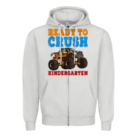 Dove Grey ready to crush kindergarten Zipper Hoodie - Artiststas