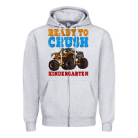 Heather Grey ready to crush kindergarten Zipper Hoodie - Artiststas