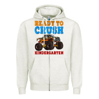 Oatmeal Heather ready to crush kindergarten Zipper Hoodie - Artiststas