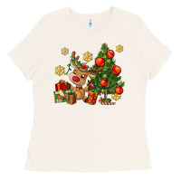 Bone reindeer and christmas tree Ladies Tee - AdoDesignShop