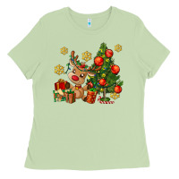 Matcha reindeer and christmas tree Ladies Tee - AdoDesignShop