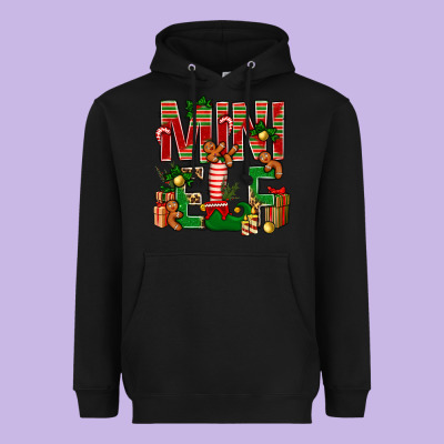 Christmas Mini Elf Heavyweight Hoodie Designed By Nancycooperartshop
