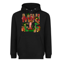 Black Christmas mini Elf Heavyweight Hoodie - NancyCooperArtShop