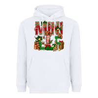 White Christmas mini Elf Heavyweight Hoodie - NancyCooperArtShop