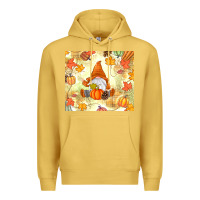 Antique Gold fall gnome Premium Hoodie - MaliasSmallBusiness