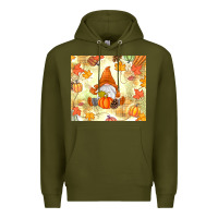 Army Green fall gnome Premium Hoodie - MaliasSmallBusiness
