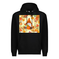 Black fall gnome Premium Hoodie - MaliasSmallBusiness