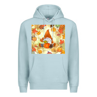 Blue Mist fall gnome Premium Hoodie - MaliasSmallBusiness