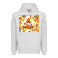 Dove Grey fall gnome Premium Hoodie - MaliasSmallBusiness