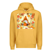 Mustard fall gnome Premium Hoodie - MaliasSmallBusiness