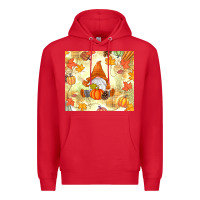 Red fall gnome Premium Hoodie - MaliasSmallBusiness