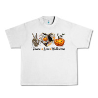 Lunar Rock Peace Love Halloween Urban Heavy Tee - texasbilliewilder