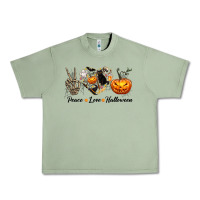 Oil Green Peace Love Halloween Urban Heavy Tee - texasbilliewilder