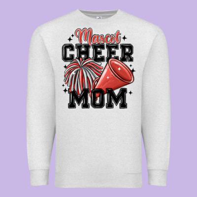 Mascot Cheer Mom Premium Sweatshirt Designed By Maliassmallbusiness