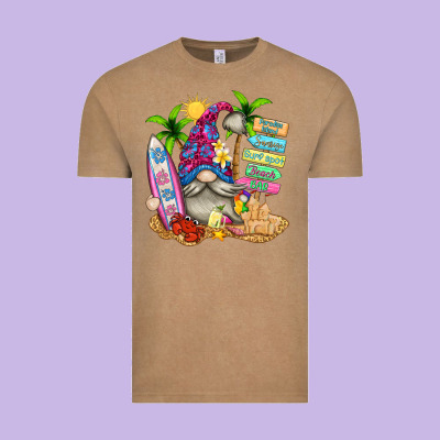 Beach Gnome Vintage Tee Designed By Texasbilliewilder