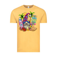 Vintage Mustard beach gnome Vintage Tee - texasbilliewilder