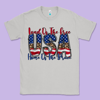 Land Of The Free Usa Classic Tee Designed By Racoondesign