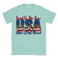 Seafoam land of the free usa Classic Tee - RacoonDesign