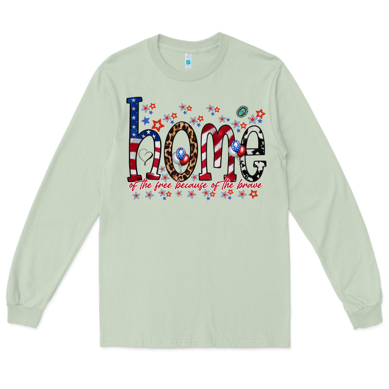 Home Of The Free Long Sleeve Tee by RacoonDesign | Teevron