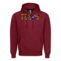 Burgundy texas christmas Zipper Hoodie - JahusDesignShop