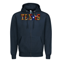 Navy texas christmas Zipper Hoodie - JahusDesignShop