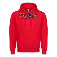 Red texas christmas Zipper Hoodie - JahusDesignShop