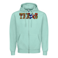 Seafoam texas christmas Zipper Hoodie - JahusDesignShop