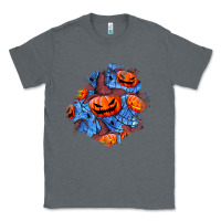 Charcoal Heather halloween pumpkin patch  5 Classic Tee - BundleAndBundleShop