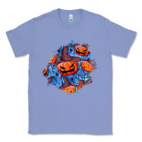 Colony Blue halloween pumpkin patch  5 Classic Tee - BundleAndBundleShop