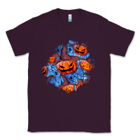 Plum halloween pumpkin patch  5 Classic Tee - BundleAndBundleShop