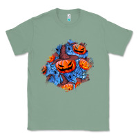 Sage halloween pumpkin patch  5 Classic Tee - BundleAndBundleShop