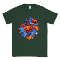 Sports Green halloween pumpkin patch  5 Classic Tee - BundleAndBundleShop