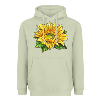 Starburst Greenburst Sunflower Heavyweight Hoodie | Teevron