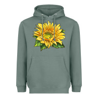 Sage starburst greenburst sunflower Heavyweight Hoodie - LillyAllenDesigns