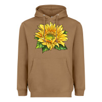Toasted Coconut starburst greenburst sunflower Heavyweight Hoodie - LillyAllenDesigns