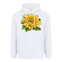 White starburst greenburst sunflower Heavyweight Hoodie - LillyAllenDesigns