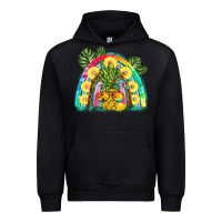 Black pineapple rainbow Urban Hoodie - BarkalooDesign
