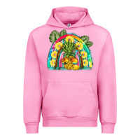 Fuchsia Pink pineapple rainbow Urban Hoodie - BarkalooDesign