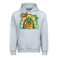 Heather Grey pineapple rainbow Urban Hoodie - BarkalooDesign