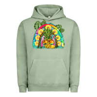 Pigment Oil Green pineapple rainbow Urban Hoodie - BarkalooDesign